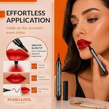 Stargazer Lip Stain Pen - Mauve Blush Shade 02 | Long Lasting Lip Colour | Lightweight Transfer Resistant Tint | Smooth Precision Application