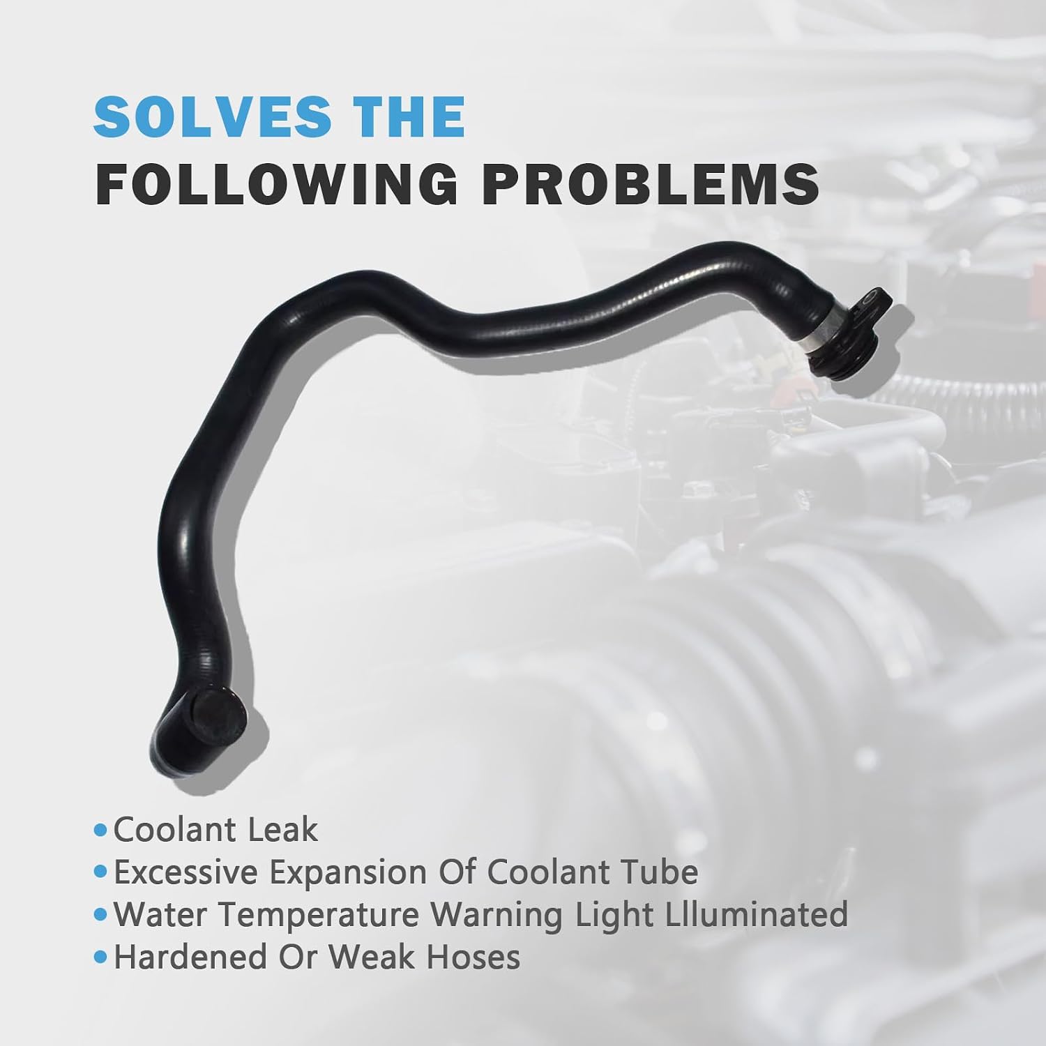 Engine Coolant Hose Water Coolant Hose Pipe Thermostat to Front of Engine Compatible with BMW 1 Series E87 E88 E82 3 Series E90 E91 E92 E93 5 Series E60 X1 E84 Z4 E85 E86 Replace# 11537545890