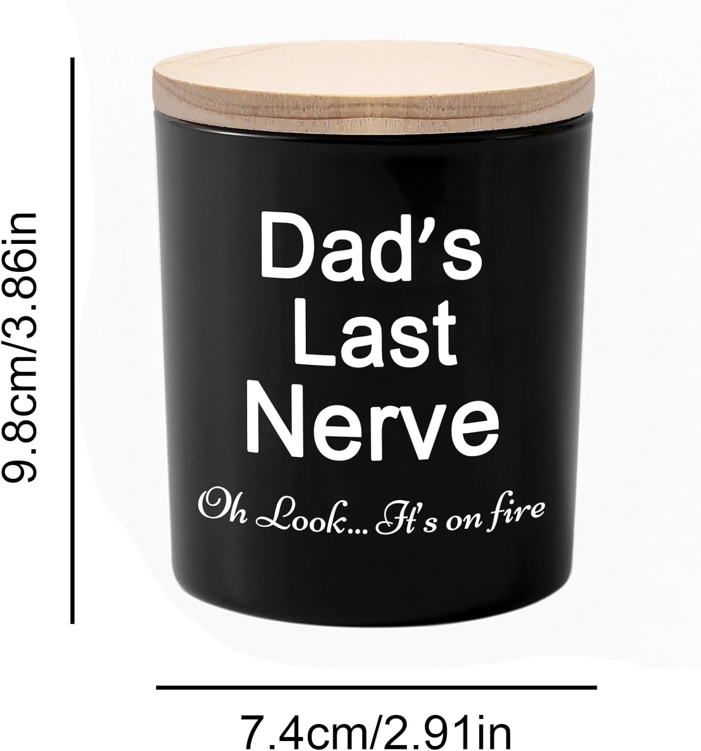 BFJLIFE Gifts for Dad from Daughter/Son Funny Unique Fathers Day Christmas Birthday Gift for Dad Stocking Stuffers Dads Last Nerve Sandalwood Scented Soy Candles - Image 3