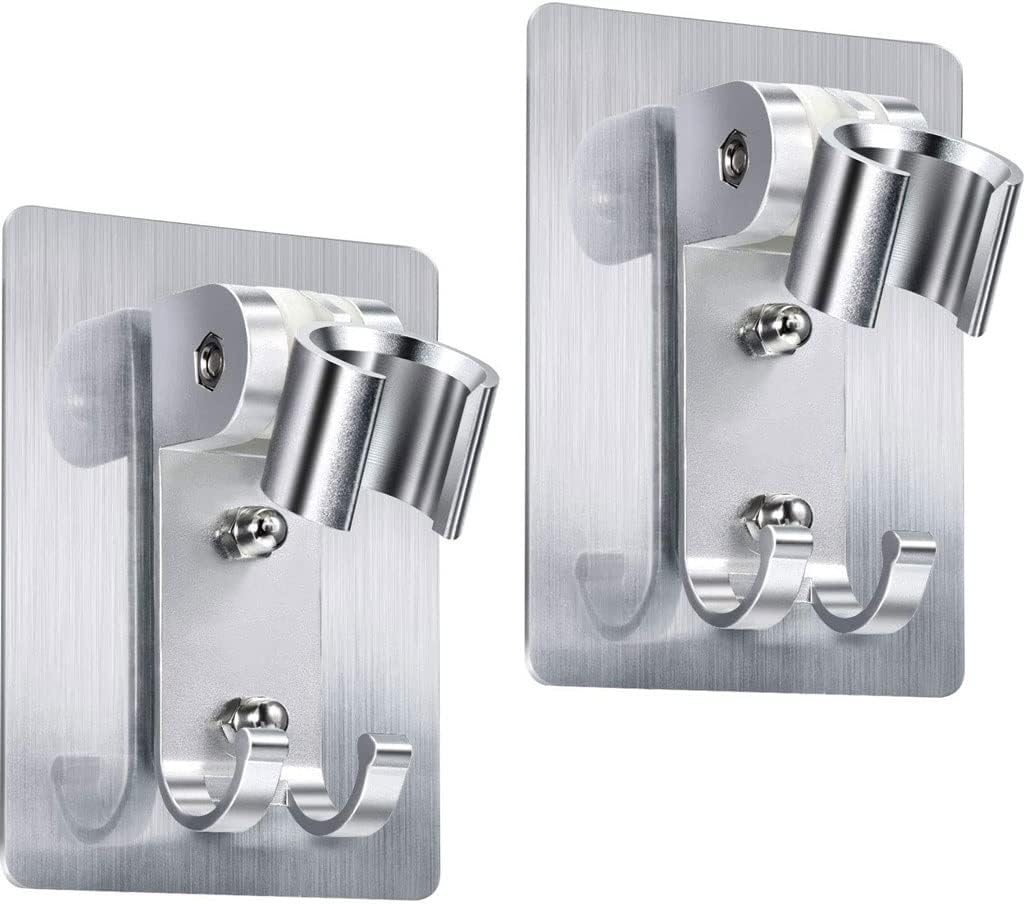 Aluminum Shower Holder Adjustable Punch Free Bathroom Stand Bracket Wall Mounted Kitchen Restroom Accessories