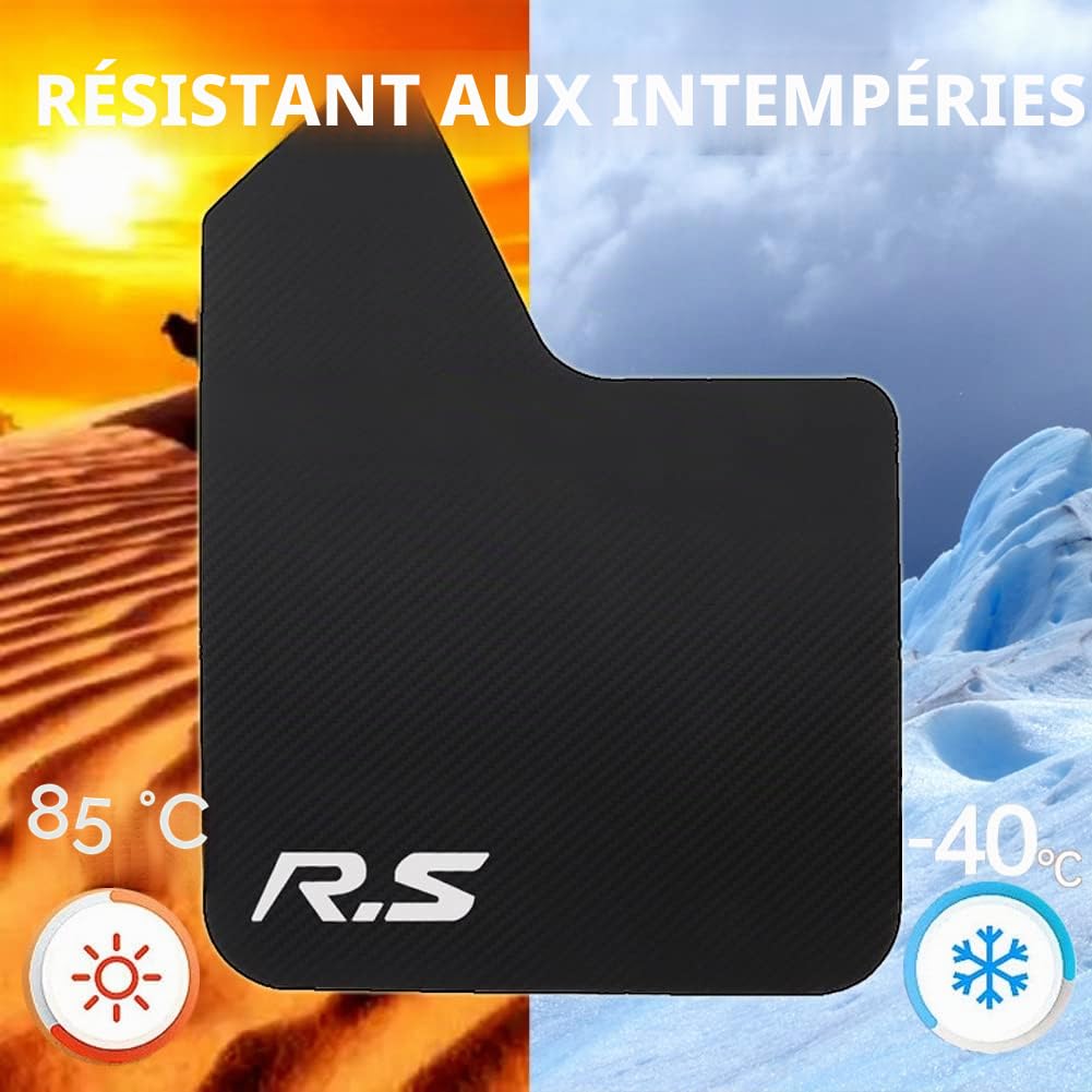 XUKEY Lot de 4 bavettes garde-boue universelles en fibre de carbone pour voiture, camionnette, SUV, camionnette, camion, garde-boue avant et arrière avec matériel