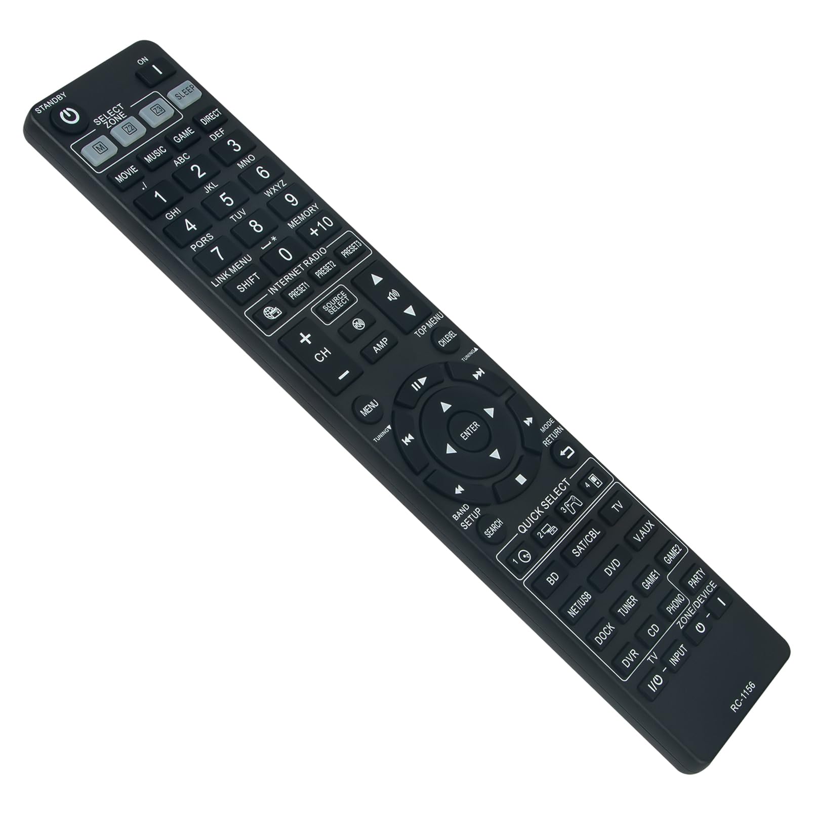 Télécommande RC-1156 de remplacement : contrôle infrarouge pour ampli Denon - 8