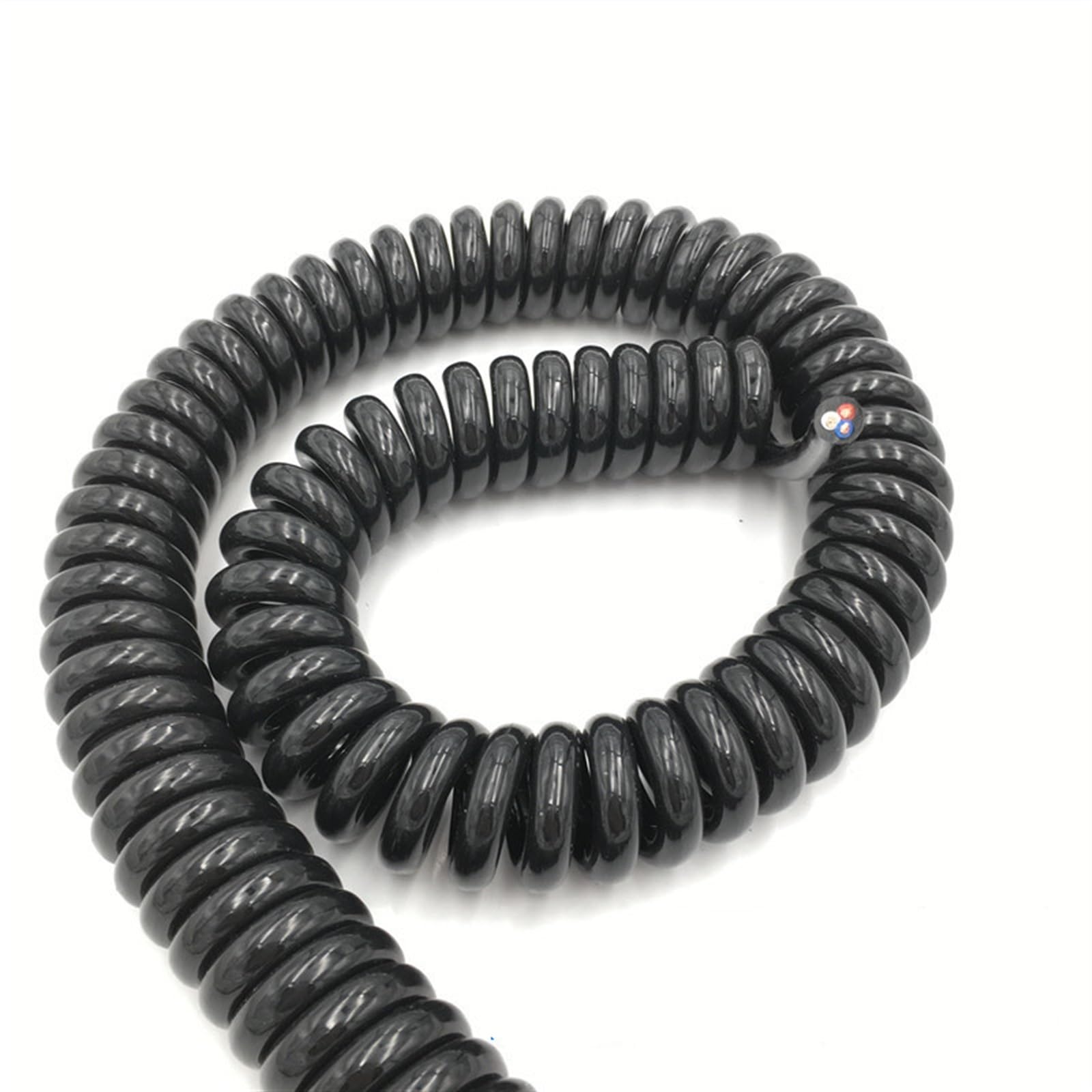 Cavo Dati Cavo telefonico Cavo telefonico, Cavo a Spirale a 3 conduttori 0,3 mm 22 AWG Cavo di Controllo Cavo di Alimentazione a Molla Guaina Filo di trazione(Stretch 8 Meter)