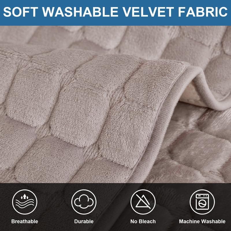 Miniatura 7 de JIAN YA NA Funda de sofá modular, funda antideslizante para sofá para mascotas y niños, funda de sofá de terciopelo con protección cómoda y estética