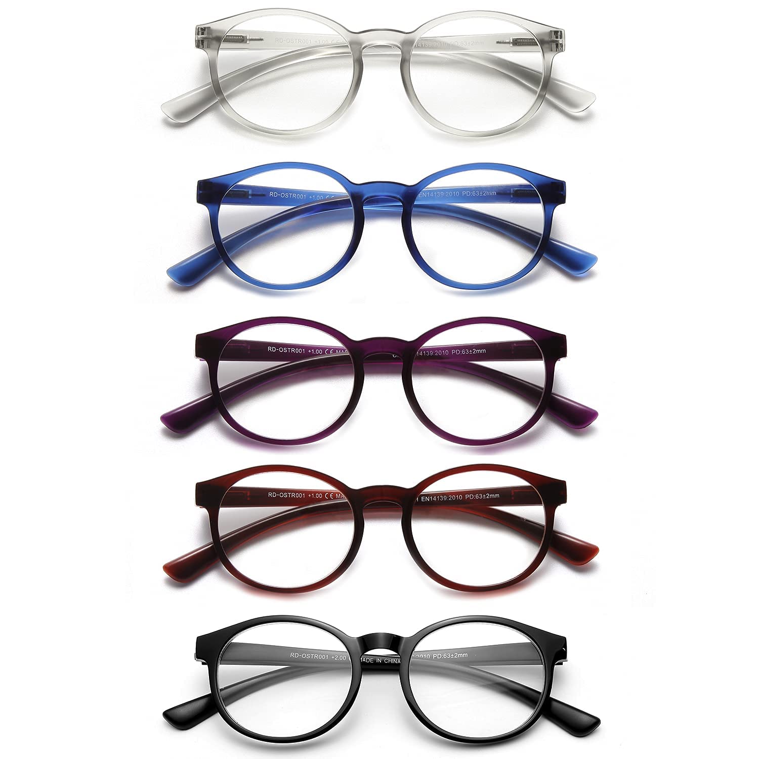 OKH Gafas de lectura Lectores de marco cuadrado TR90 Lectores Bloqueo de Luz Azul Spring Bisas Diseño para hombres y mujeres