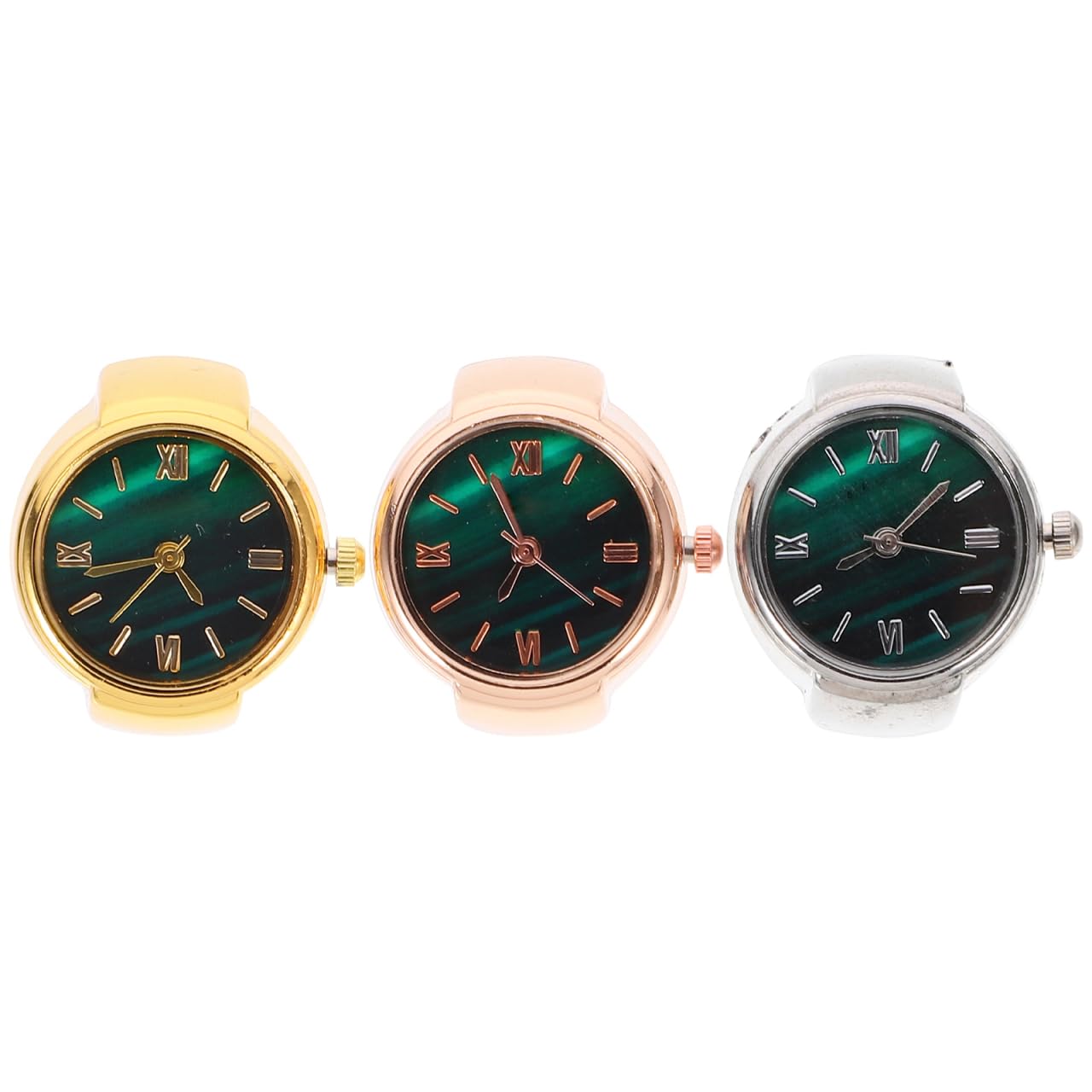 Mikikit 3 anillos de dedo para decoración de relojes, anillos de dedo para reloj