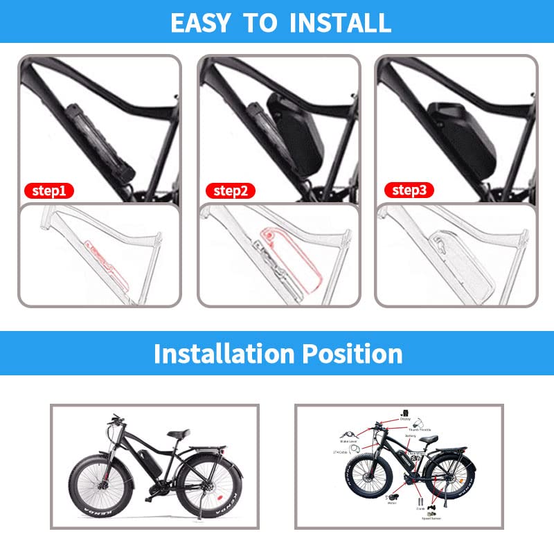 Vhbw Batterie compatible avec Telefunken Expedition XC920 vélo électrique ( 14,5Ah, 48V, Li-ion) + chargeur - noir | Leroy Merlin