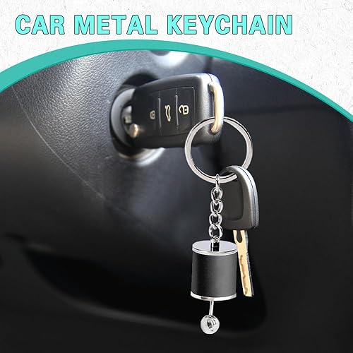 Miniatura 2 de Middrivr Llavero de palanca de cambios de automóvil, creativo llavero de palanca de cambios de transmisión manual de 6 velocidades, mini llavero de