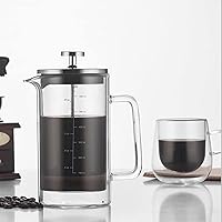 Vista 2 de Cafetera francesa de pared doble del vidrio de Borosilicate a prueba de calor del fabricante de café