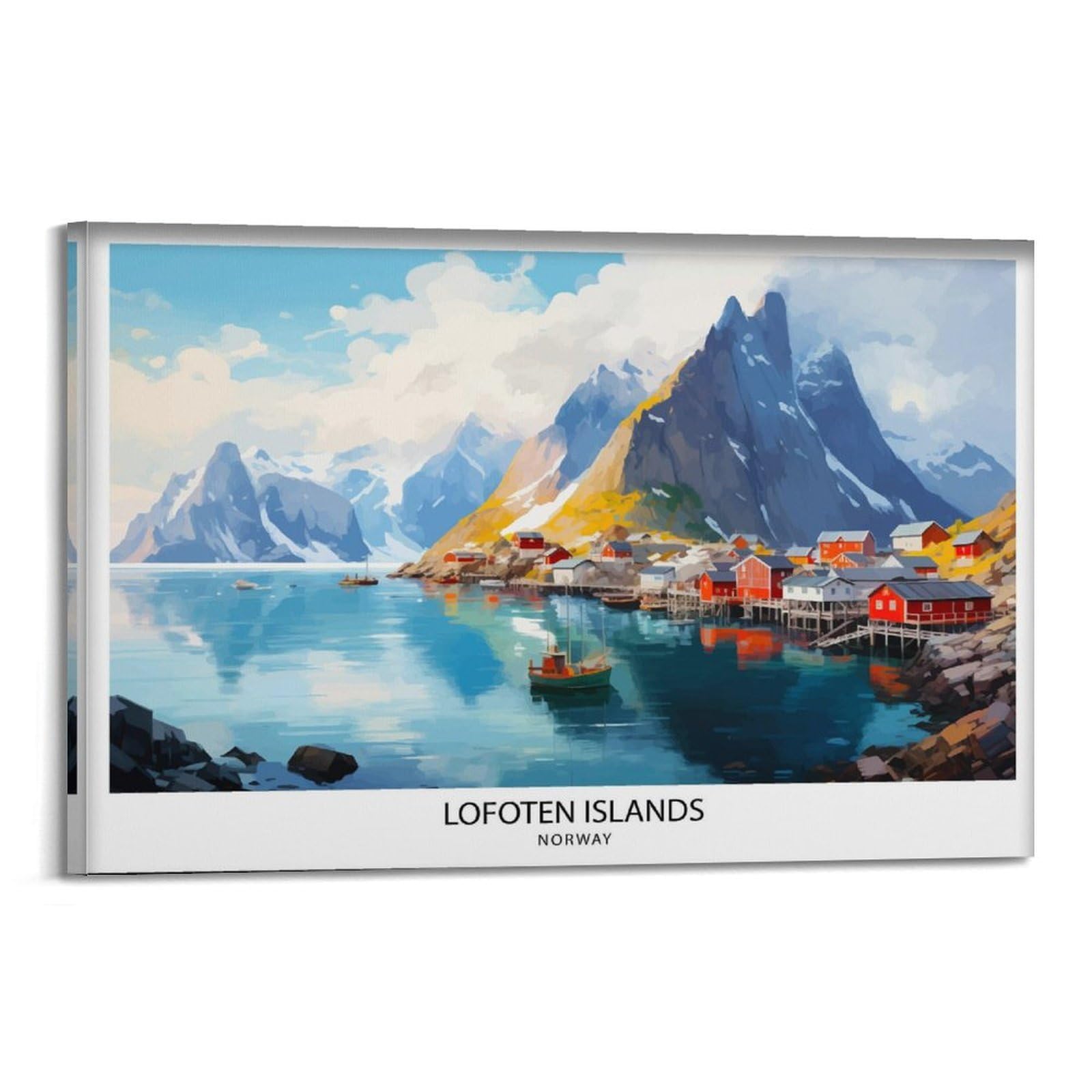 xiaoxiaoshen Lofoten Islands Travel, Home Island Norway, Tr_4 Canvas Poster Wall Art Prints Room Aesthetic Murals Bedroom And Living Decorations 24x36inch(60x90cm)