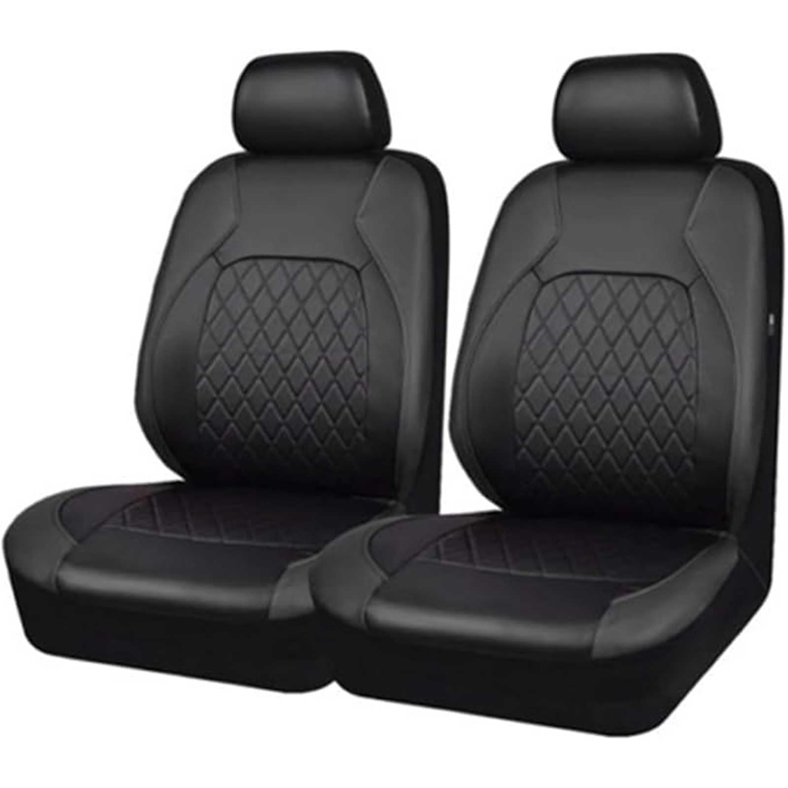 Lot de 2 Housses de siège Avant de Voiture pour Ligier JS50 2000-2024, Voiture Ensembles Housse Siege Respirantes Antidérapantes Accessoires,A/Black