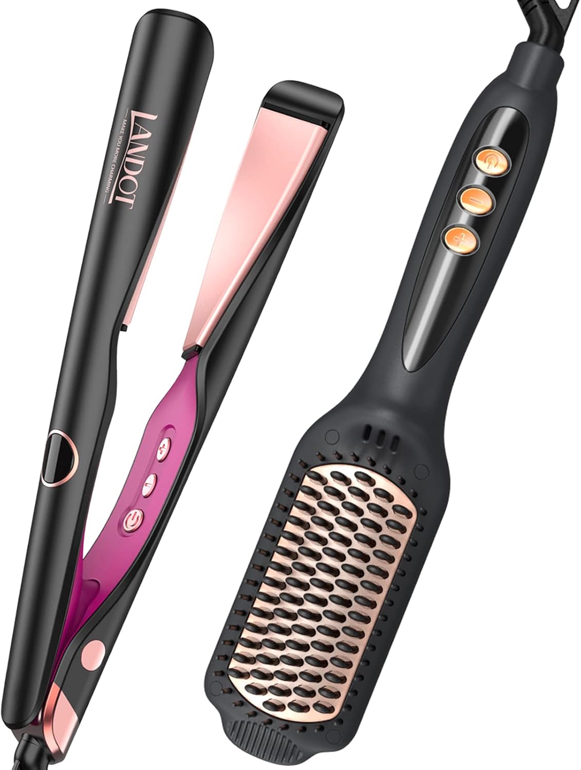 Plancha de pelo LANDOT en con cepillo calentado Colombia Ubuy