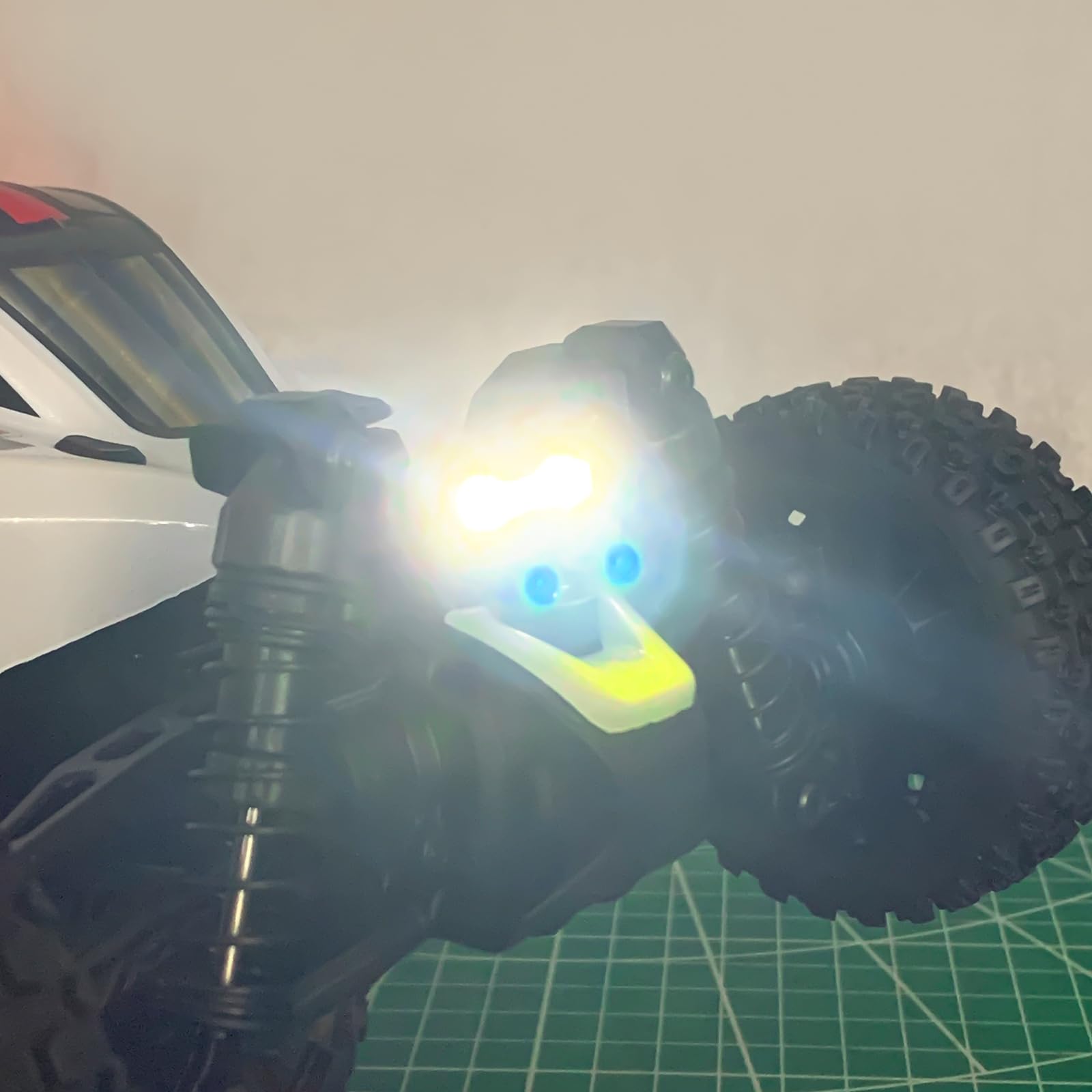 BRKRC RC Front & Rear LED Lights Kits Taillight and Front Spotlight for Arrma 1/18 Typhon Grom RC Crawler Car Upgrade Parts