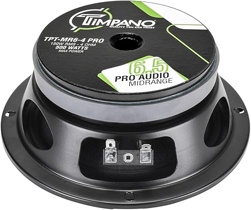 Miniatura 4 de Timpano Altavoz de rango medio poco profundo de 6.5 pulgadas, 500 vatios de potencia máxima TPT-MR6-4 PRO, 6.5 altavoces de rango medio 4 ohmios