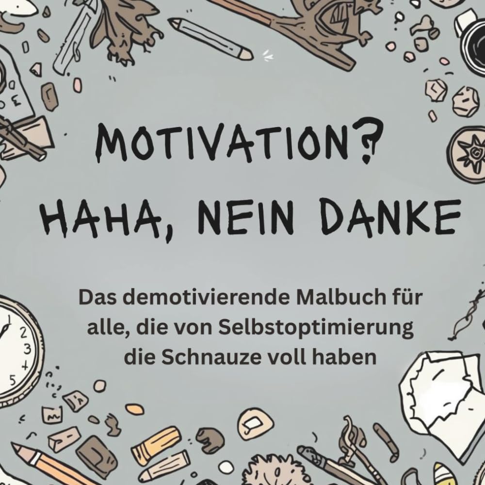 Motivation? Haha, nein Danke!: Das demotivierende Malbuch für alle, die von Selbstoptimierung die Schnauze voll haben