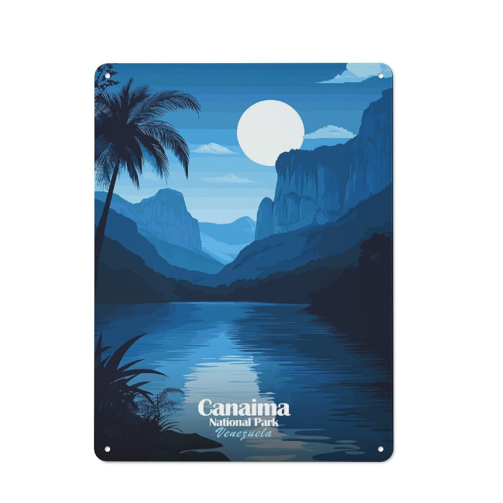 Junmoney Style-3 Shop Front Style Canaima National Park Cafe Metal Sign 40X30cm, Bistro Wall Plaque For Tea Room, Shop Wall Or Breakfast Area