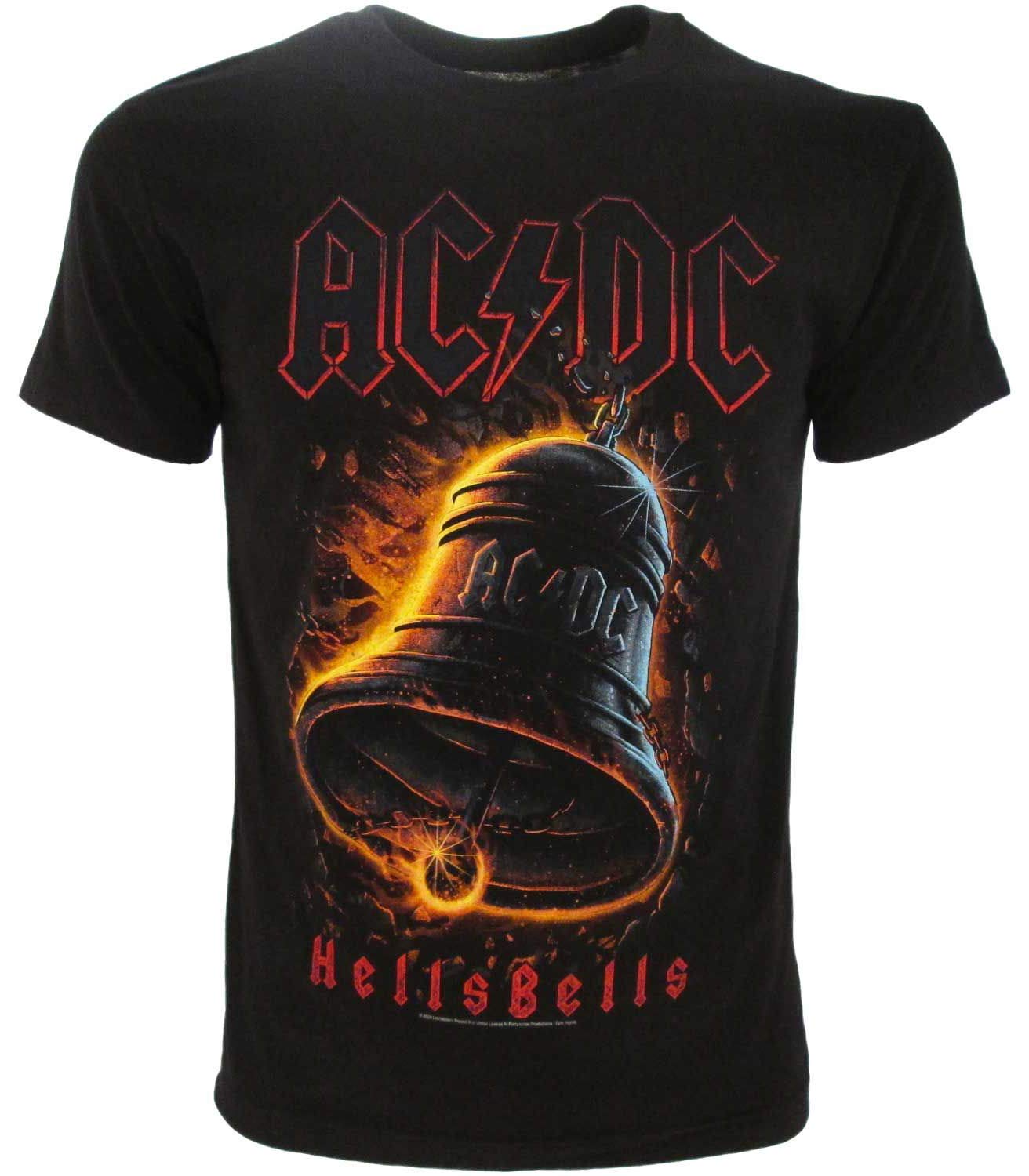 ARZERACDC Men's AC/DC T-Shirt Original Hells Bells Official Black T-Shirt Hard Rock Bells