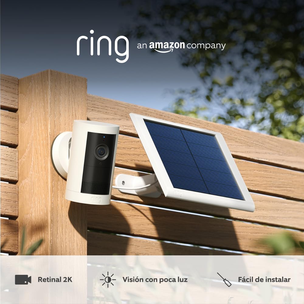 Cámara exterior Plus solar Ring 2K con vídeo gran angular de última generación 7