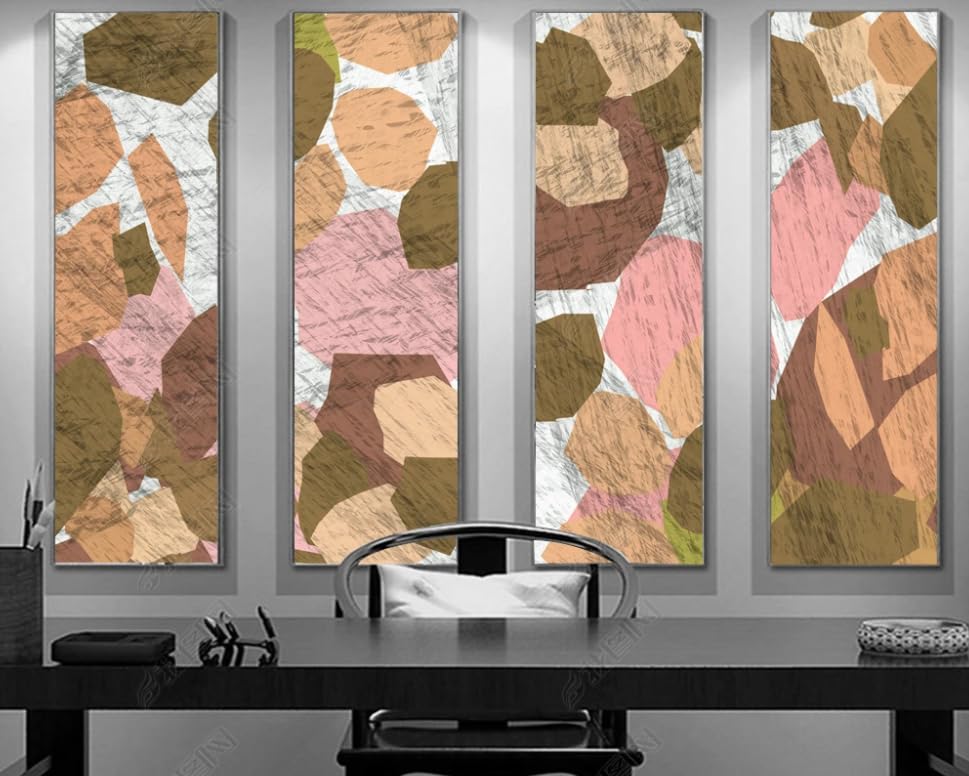 Papier peint intissé salon poster géant mural blocs de couleurs 250x175cm