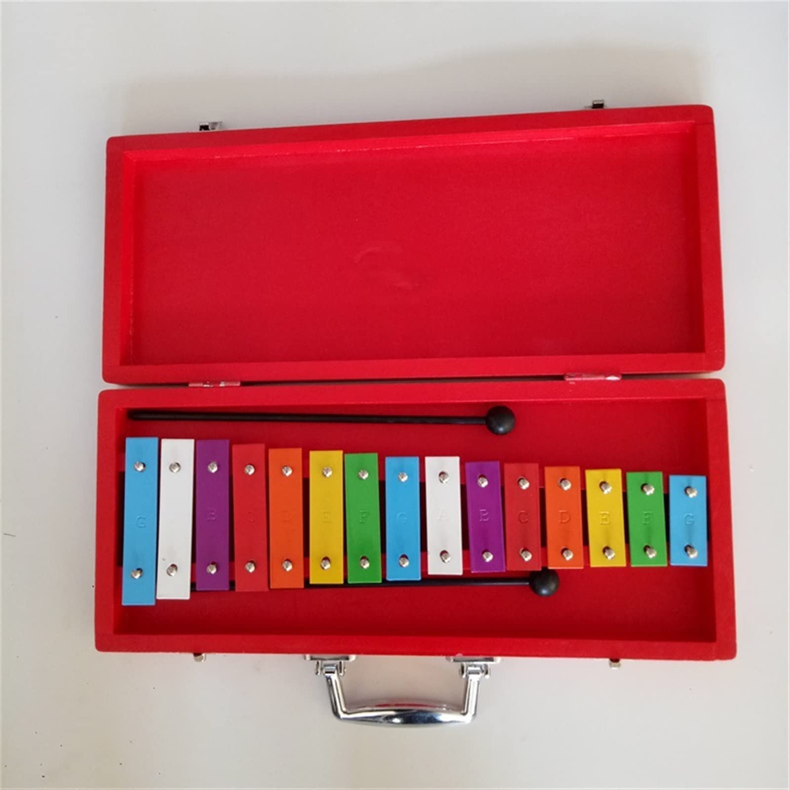 Percussão Musical Strumento Da Suonare 15 Toni In Lamiera Di Alluminio Musicisti Di Pianoforte Che Bussano Al Pianoforte Principianti Xilofono Carillon Xilofoni