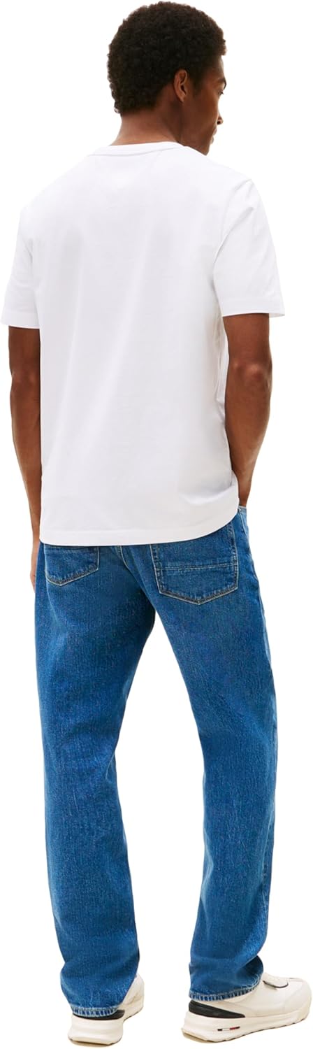 Tommy Hilfiger Mens Short Sleeve Cotton Graphic T-Shirts with Hilfiger Logo - Image 4