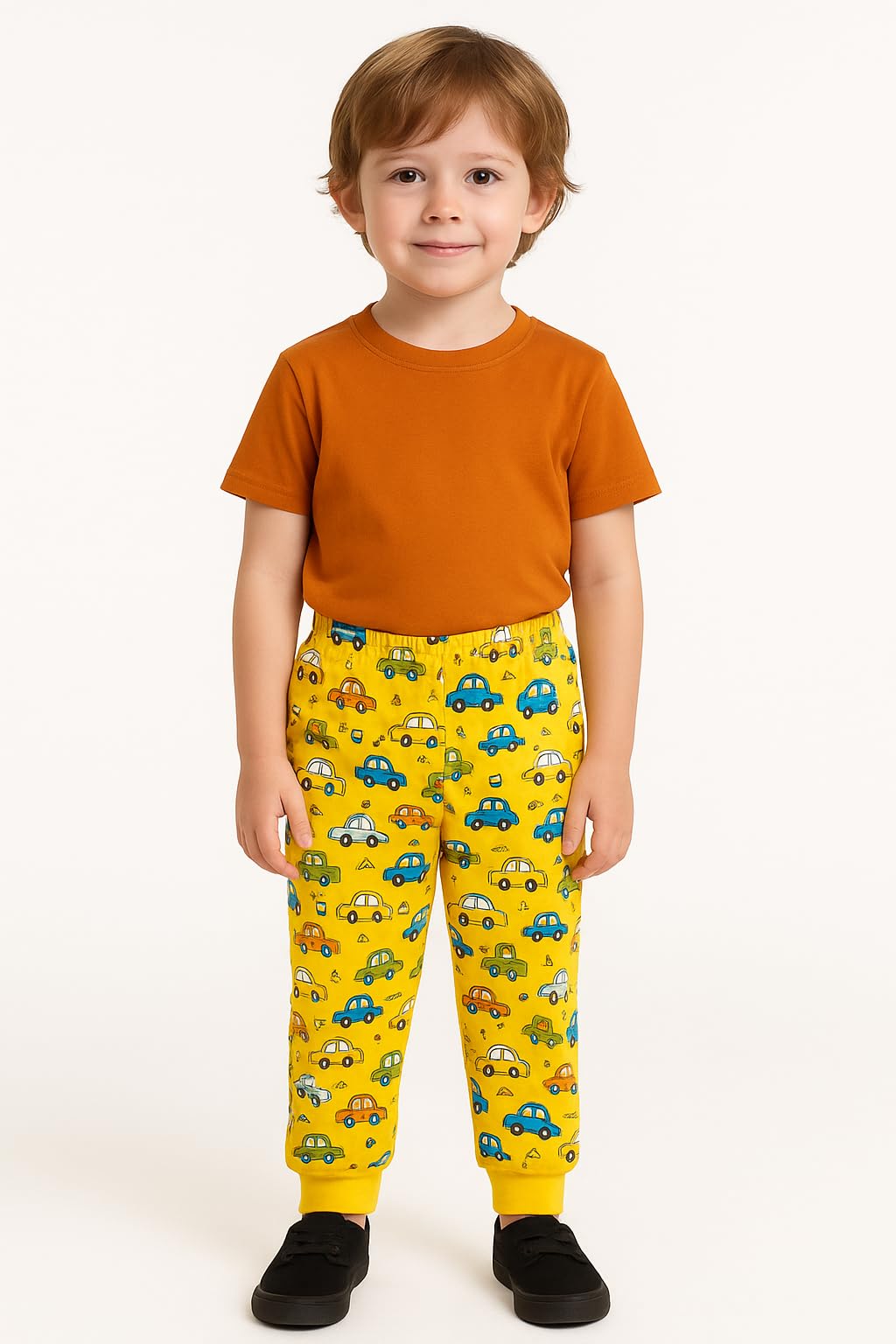 UZARUS Cotton Pyjamas Pants With All Over Print For Baby Boys Unisex (Bright Colors, Regular Fit, Pack Of 5) 3Y To 4Y Multicolour - Pajamas, 3 Years-4 Years 1