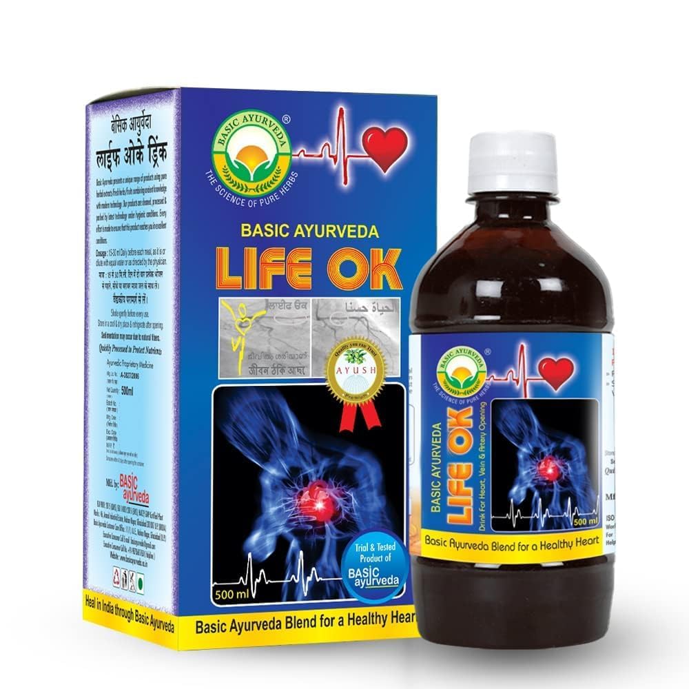 Basic Ayurveda Life Ok Drink, 500ml, Blend for Healthy Heart, Pack of 2-image-16