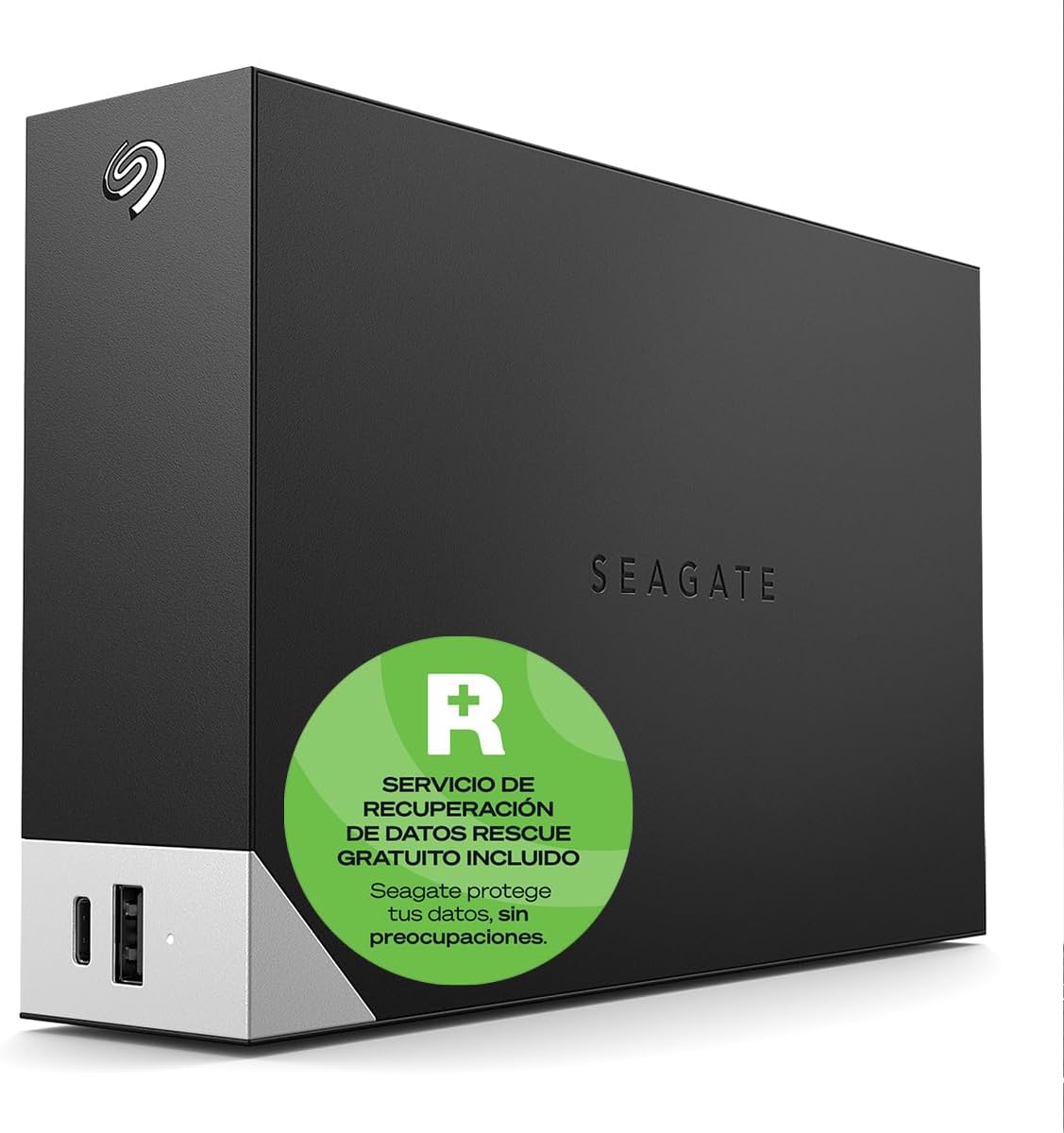 Seagate One Touch Hub 10TB, Hard disk esterno, per pc, PC Portatili e Mac, USB-C, USB 3.0, 1 Anni Mylio, Data Rescue Service (STLC10000400)