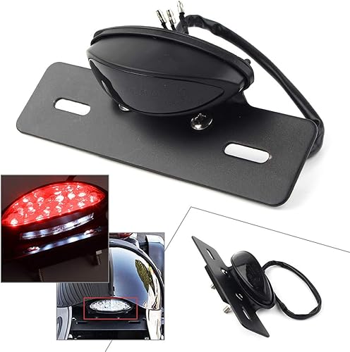 Miniatura 5 de GZYF Conjunto de luces traseras de la lámpara de freno de la motocicleta para Chopper Bobber Cafe Racer ATV