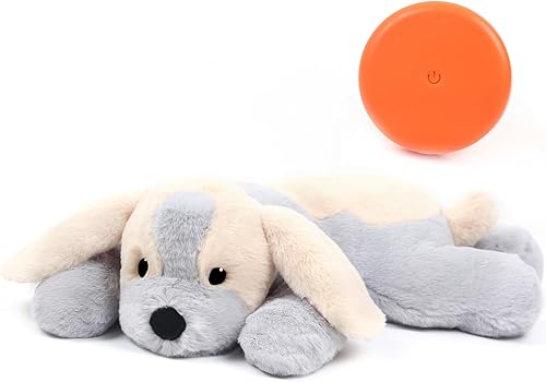 OKAMDERT Juguete para cachorros para aliviar la ansiedad, suave y cómodo juguete para cachorros, juguete de peluche calmante para latidos del