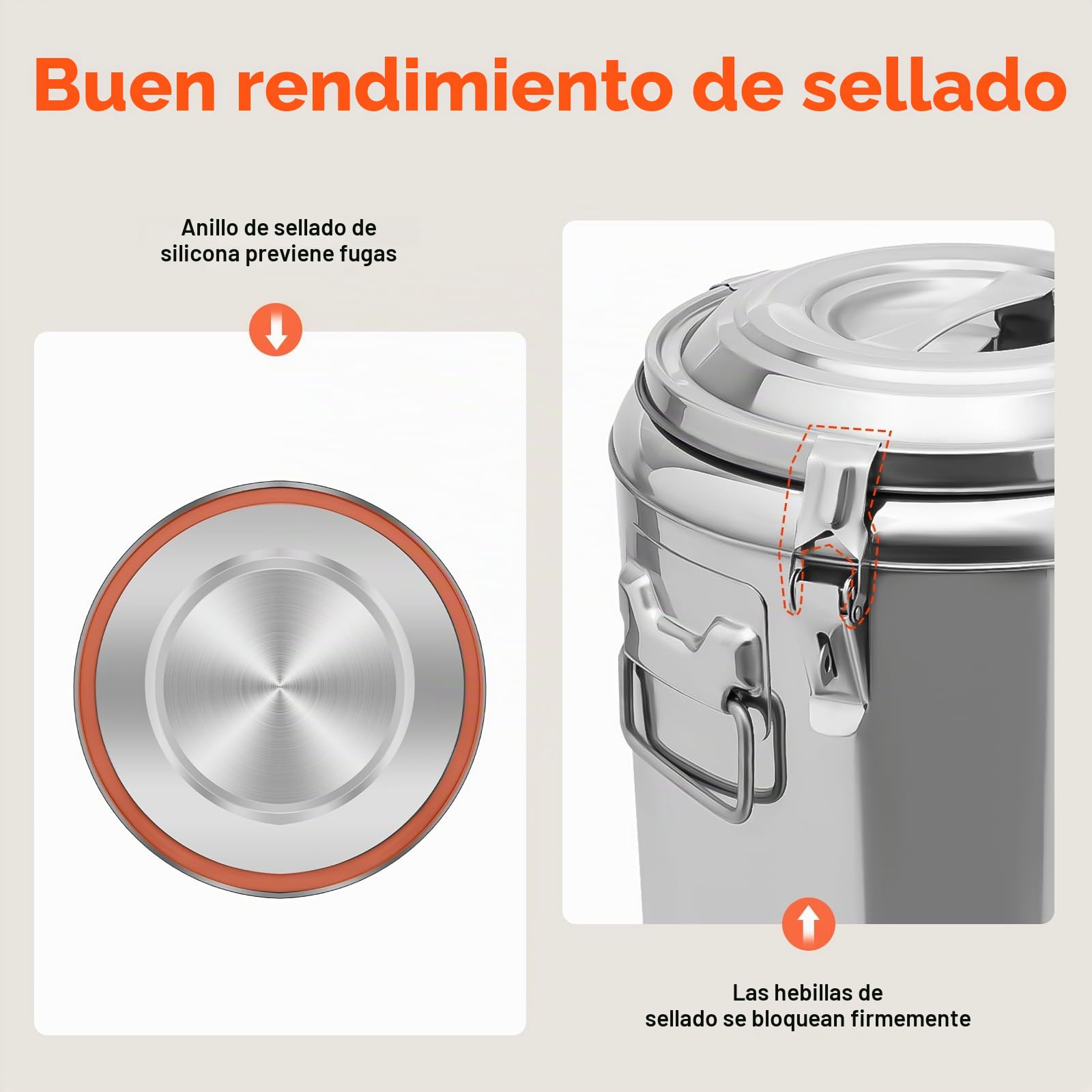 Recipiente térmico de acero inoxidable de 20 litros, dispensador de bebidas, transportador de sopa aislado con tapa para comedores escolares, restaurantes, fiestas, picnics al aire libre y