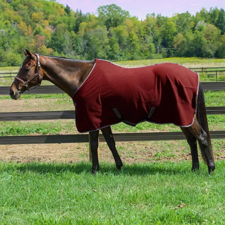 Image of TuffRider Fleece Cooler Sheet for Horse-Burgundy-69