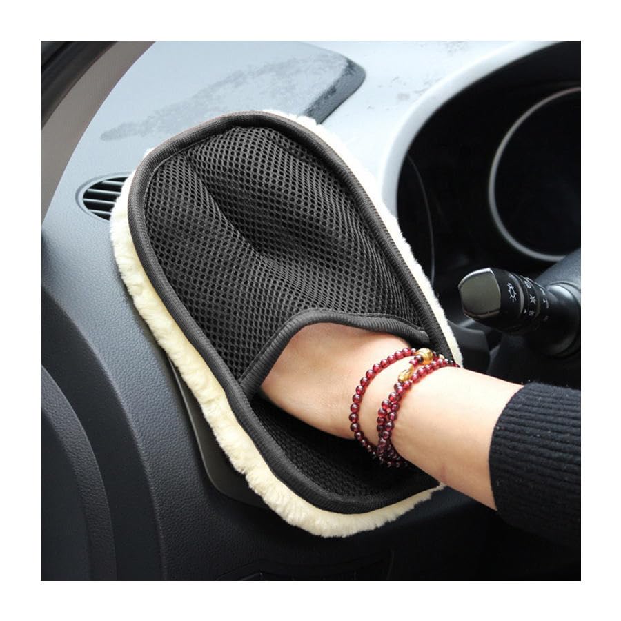Image of Microfiber Car Cleaning Gloves, Super Absorbent and Perfect Cleaning for Bike, Car (Multi Colour) (Car Cleaning Gloves)