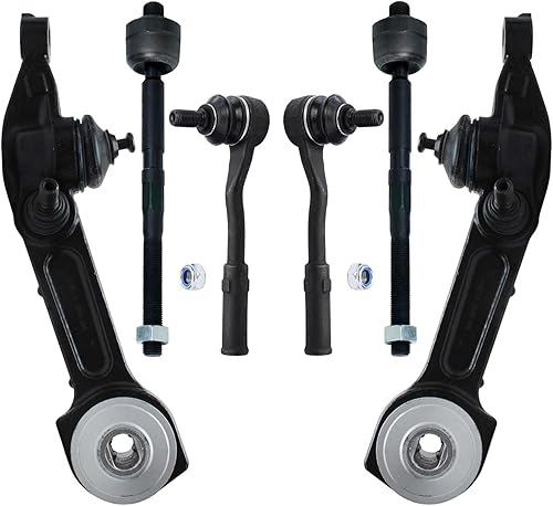 Miniatura 155 de Detroit Axle - Kit de brazos de control delanteros de 6 piezas para Hyundai Accent Kia Rio Rio5 06-10 2006 2007 2008 2009 2010 2011, 2 brazos de