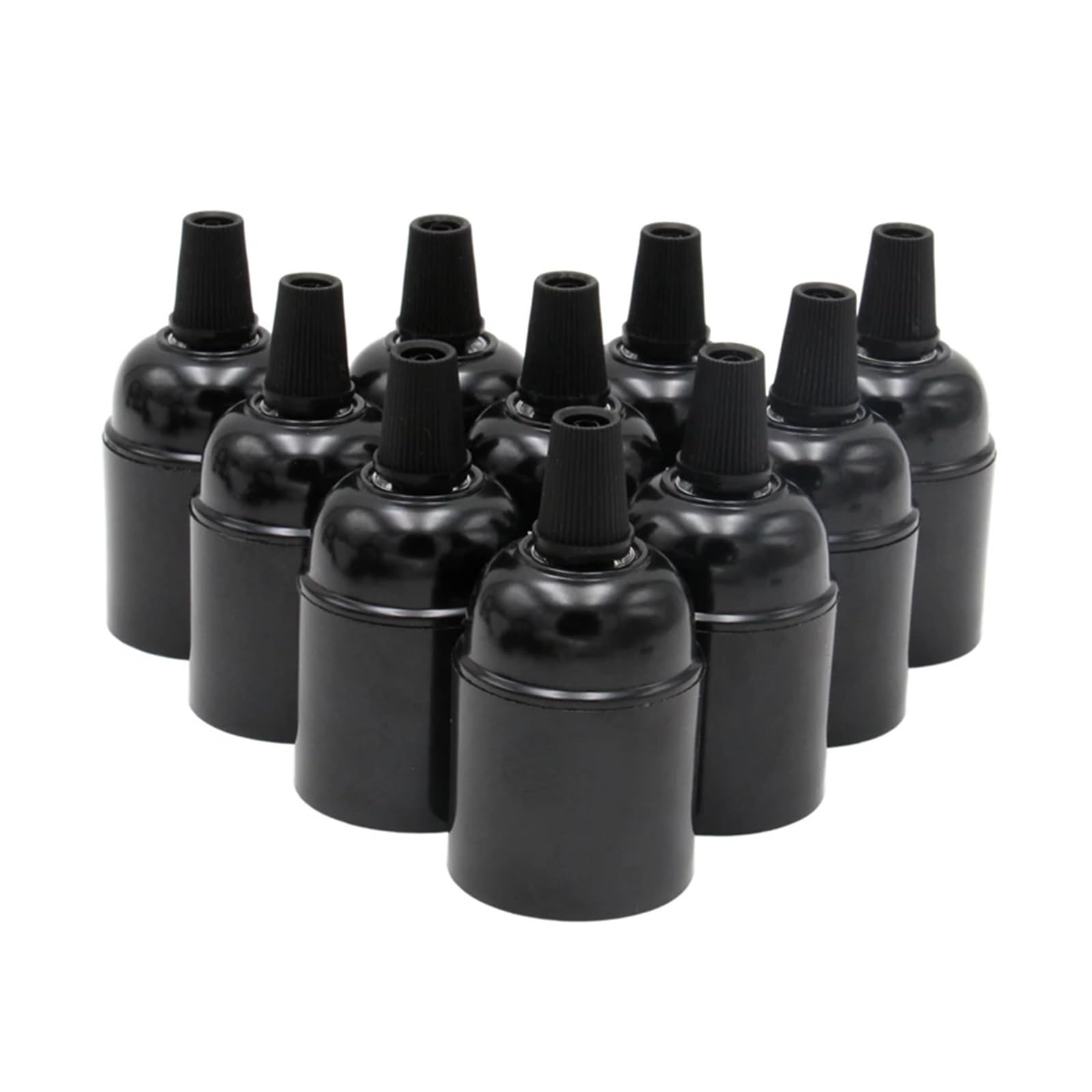 3 Stück 10 Stück E27 Bakelit Lampenfassung Kunststoff Lampenfassung E27 Schraube Lampensockel Lampenfassung Beschläge cuicui (Size : 10 pieces, Color : Bakelite black)