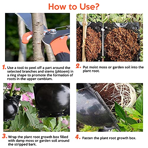 Plant Rooting Device Valuehall 6 Pcs High Pressure Propagation Ball Plant Root Growing Box Assisted Cutting Rooting Growing Breeding Case For Plants Fruit Trees Vegetables Pots Plants In Garden V7J04 (S) #TOP4