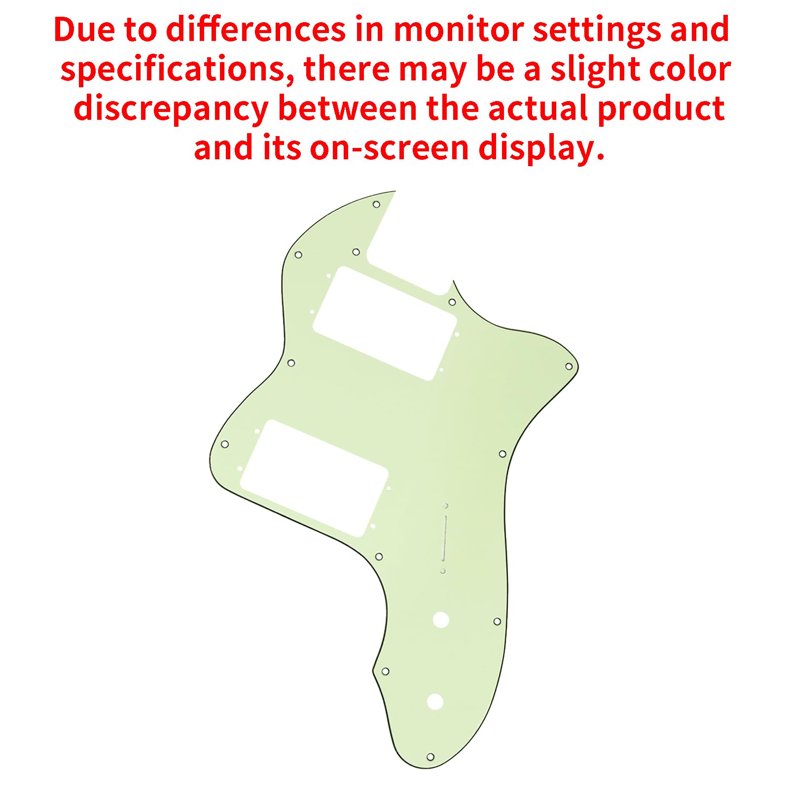 Banworks 3 Ply Tele HH Pickguard 12 Holes Wide Range Pickup Slot Cover Telecaster Pickguard Scratch Plate for USA/Mexican Fender Vintage 72 Tele Thinline Style Electric Guitar JT-HB-07 Mint Green - Image 4