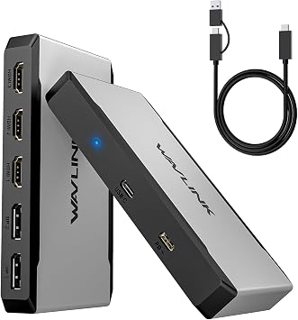 3 Monitor Docking Station,WAVLINK triple monitors adapter for M1/M2/M3/M4/Macbook Neo MacOS.Type-C&A hosts, 100W PD IN,3* HDMI + 2* DP Available,Triple 4K@60Hz, SMI Driver & Host USB3.2 Gen 2 Required