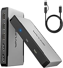 3 Monitor Docking Station, WAVLINK triple monitors adapte...