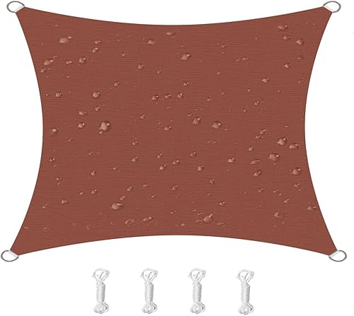 Miniatura 7 de HOMPER Toldo tipo vela impermeable, bloquea eficazmente el 95% de los rayos UV, tela Oxford, para patio, balcones, jardín, fiesta, actividades al