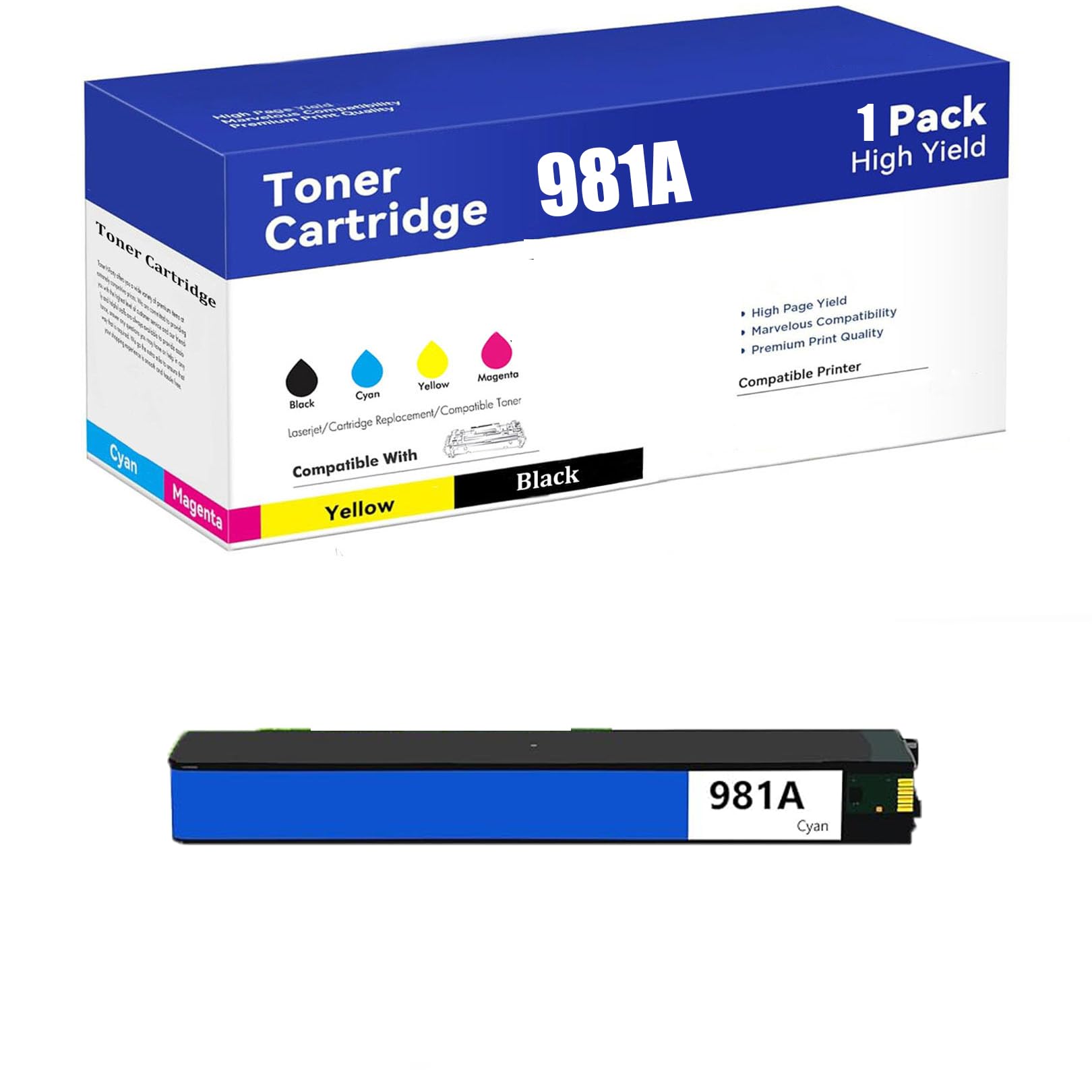 Tinta HP 981A con chip para solucionar problemas de reconocimiento e imprimir 11000 páginas