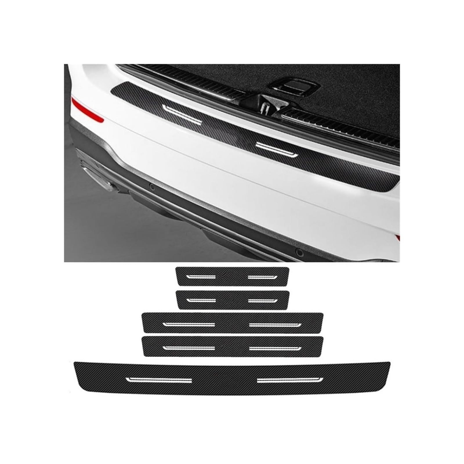 for Toyota for Prius 2013 2010 2011 2015 2018 2020 Car Door Threshold Scuff Plate Sill Protective Trunk Bumper Guards Stickers IENQBVL(5pcs)