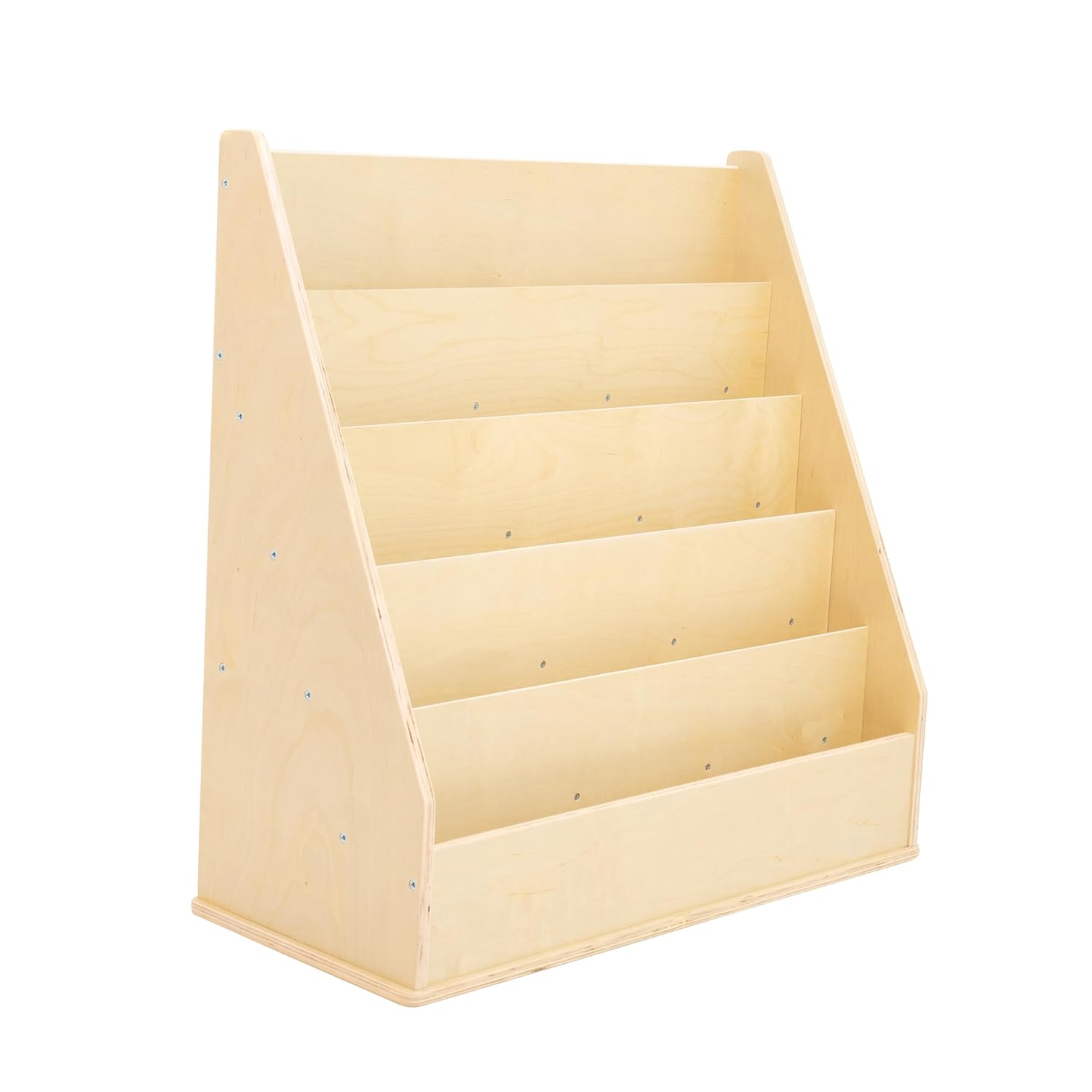 Factory Direct Partners 13132-NT Birch Book Display Stand, 5-Shelf Storage for Kid"s Books and Magazines for Bedroom, Playroom, Daycare, Preschool or Classroom - Natural - Image 4