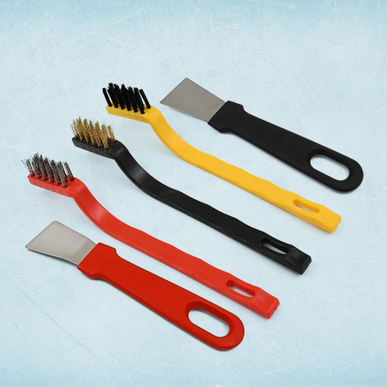 HVB 5 pcs Wire Brush and Scraper Wire Brush and Scraper Set, Stainless Steel / Brass / Nylon Cleaning Brushes, Scratch Brush and Scraper for Cleaning Rust, Paint Scrubbing and Dirt (B0DG97QZJ7) Amazon Price History, Amazon Price Tracker