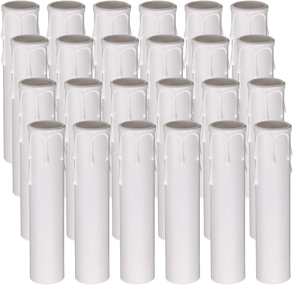 Exсluѕіvе Dіѕсоunt 50% Prісе Skelang 24 Pcs 4" Tall Candle Socket Covers Candle Covers Sleeves Fit to Most Chandeliers, Chandeliers Base, Chandelier Covers