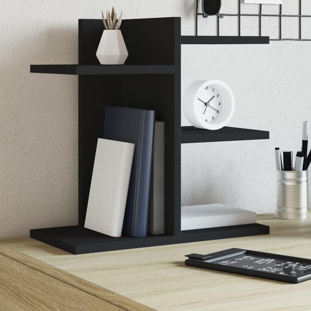 Homgoday Decorazione da Mobili, Organizer da Scrivania Nero 42x21,5x42 cm in Legno Multistrato, Arredo Decorazione da Mobili, Mobili da Interni/Esterni per Soggiorno Ufficio