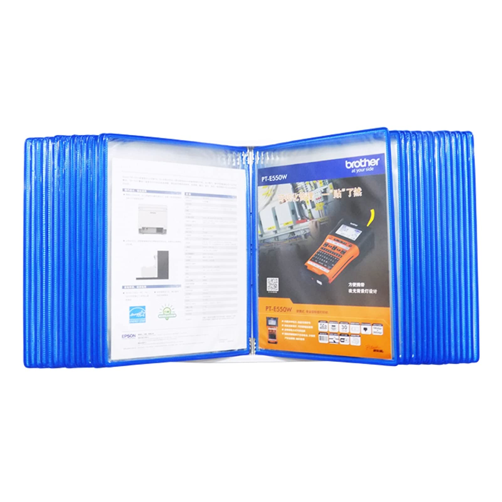 IUokLU Durable 30-Pocket Wall-mounted Reference Organizer, Wall-mounted Reference System, Catalog Display Rack for Wall, Suitable for Office and Home Folders