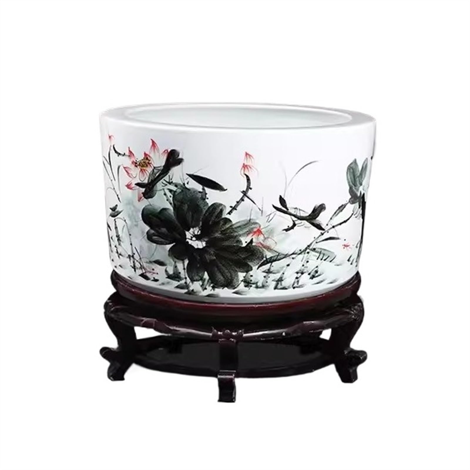 pecera Pecera de cerámica Jingdezhen, Cuenco for Tortugas, decoración for el hogar, Sala de Estar, Escritorio, jardín al Aire Libre, terraza, pecera Decorativa Acuario(42x27cm)