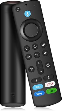 Replacement Fire Remote for Stick 4K Max/4K/Cube/Lite/HD/Insignia/Pioneer TVs with Voice Search, TV Power & Volume Fire Replacement for Lost Remote