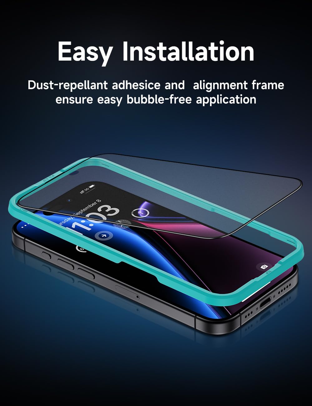 Verre Trempé Mat Pour IPhone 17 Pro Max - 2 Pièces, Anti-reflets Et Anti-traces